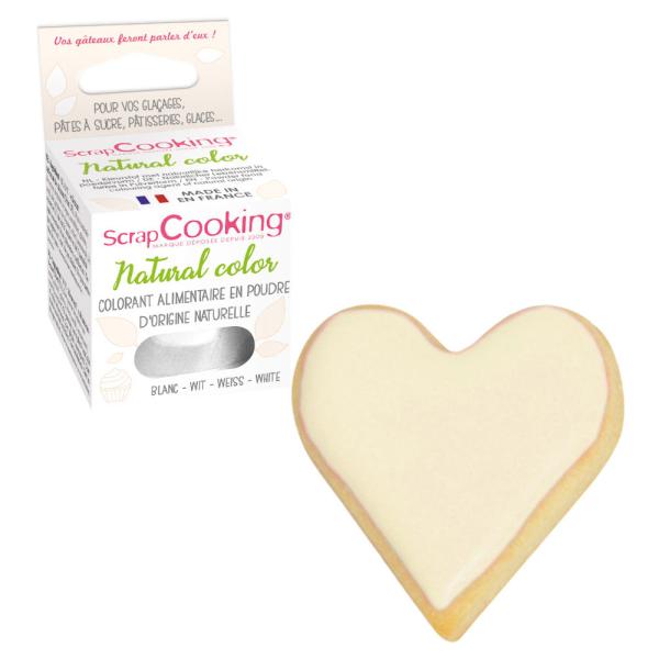 Spiselig Pulverfarge Hvit ScrapCooking