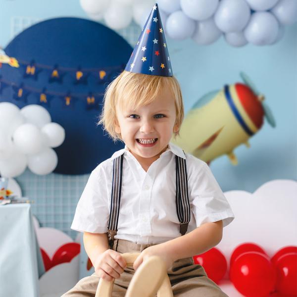 Partyhatter Stjerner Mørkblå
