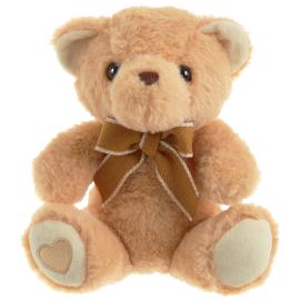 Lysbrun Bamse med Sl&oslash;yfe 21 cm