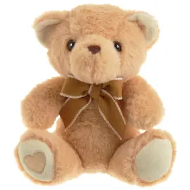 Lysbrun Bamse med Sl&oslash;yfe 21 cm