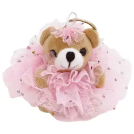 N&oslash;kkelring Bj&oslash;rn med Rosa Skj&oslash;rt 9 cm