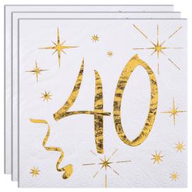Kaffeservietter 40 År Sparkle