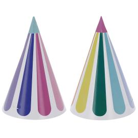 Partyhatter Stripetastic 6-pakning