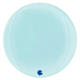 Globe Folieballong Pastell Blå
