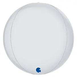 Globe Folieballong Sateng Hvit
