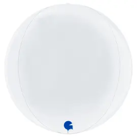 Globe Folieballong Hvit