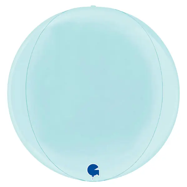 Globe Folieballong Pastell Blå
