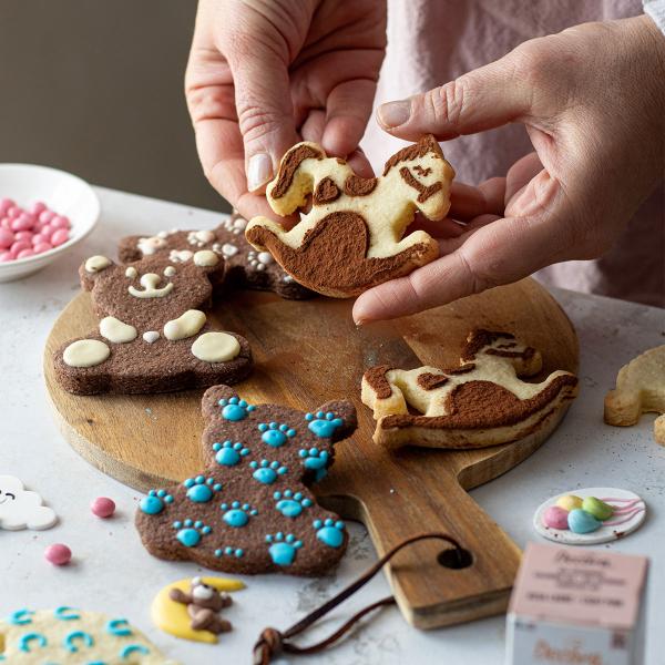 Bjørn/Gyngehest Kakeformer/Bakemaler 6-pakning