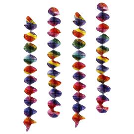 Virvateller Fargerike 60 cm 4-pakning