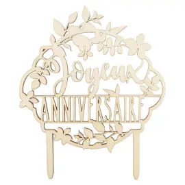 Cake Topper Joyeux Anniversaire Tre