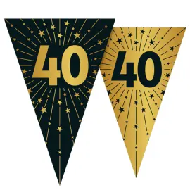Vimpelgirlander med Stjerner og Tallet 40