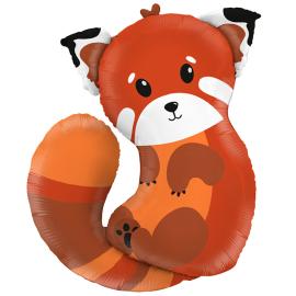 Rød Panda Ballong Folie