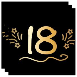 Papirservietter Svart 18 år 16-pakning