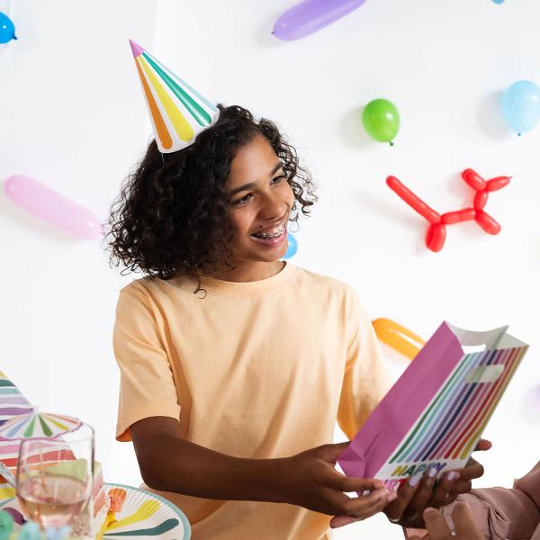 Partyhatter Stripetastic 6-pakning