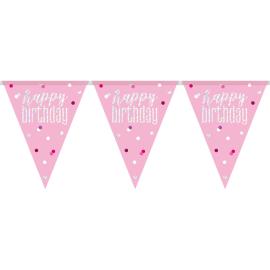 Happy Birthday Flaggirlander Rosa & Sølv