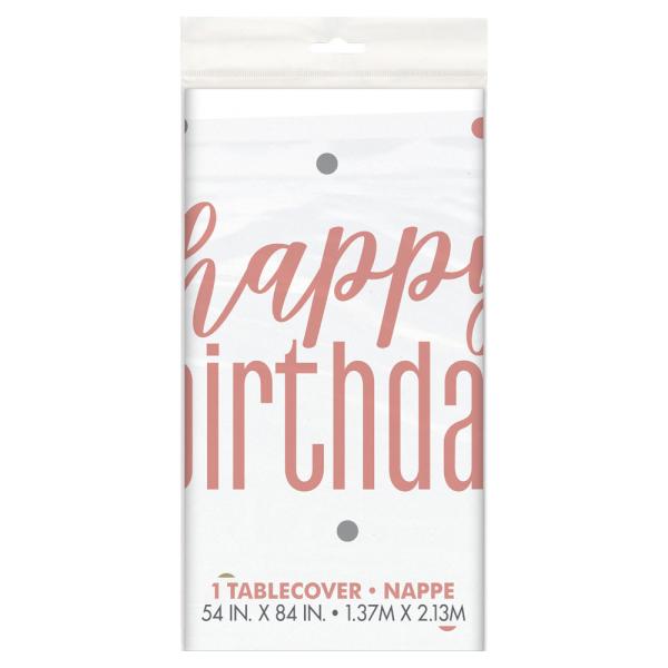 Happy Birthday Bordduk Hvit