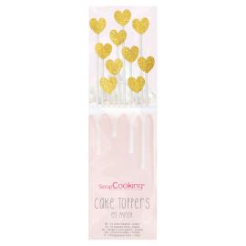 Cake Toppers Gullhjerter