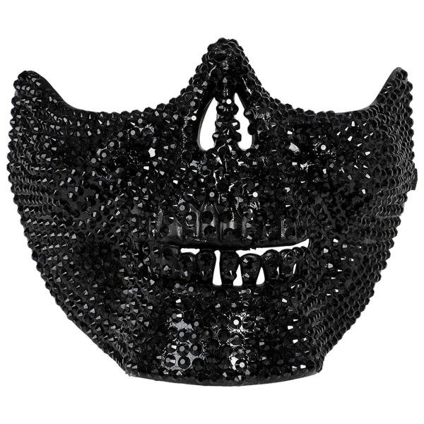 Halvmaske Skjelett med Strass