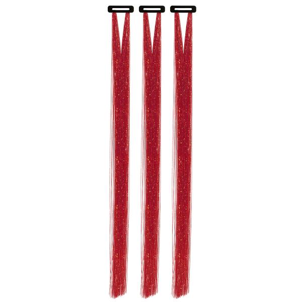 Hårstriper Glitter Rød