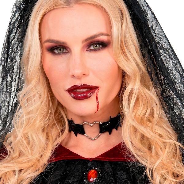 Choker Hjerte og Flaggermusvinger Svart