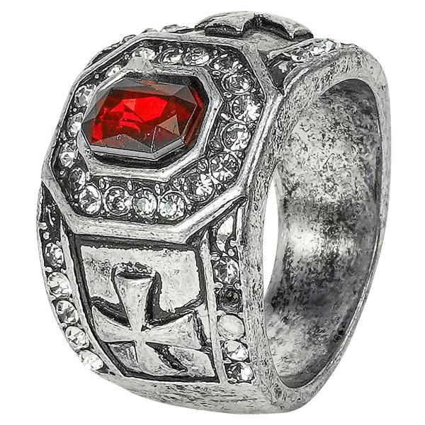 Gotisk Ring med Strass og Stein