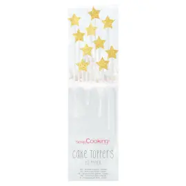 Cake Toppers Gull & Glitter Stjerner