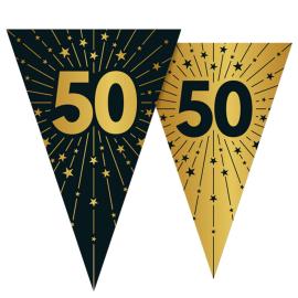 Vimpelgirlander med Stjerner og Tallet 50