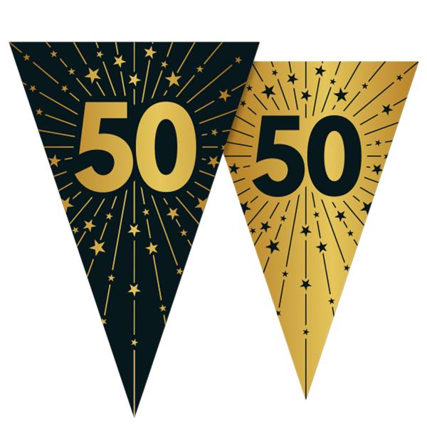 Vimpelgirlander med Stjerner og Tallet 50