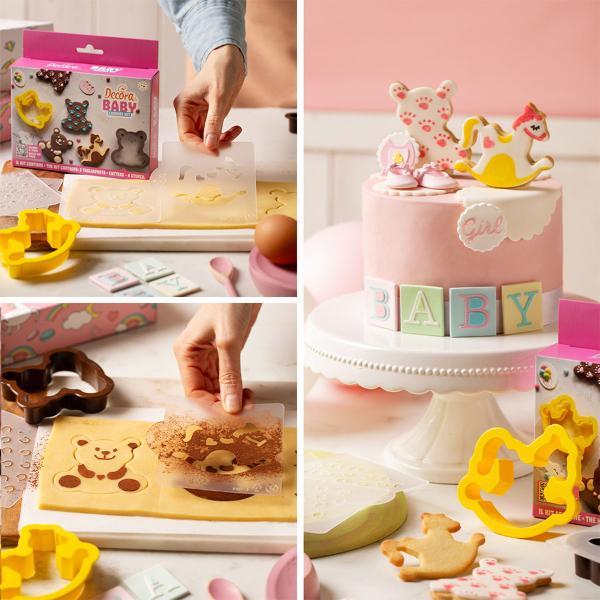 Bjørn/Gyngehest Kakeformer/Bakemaler 6-pakning