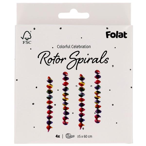 Virvateller Fargerike 60 cm 4-pakning