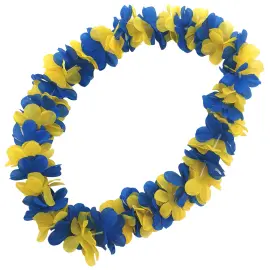 Hawaiikrans Gul/Bl&aring;