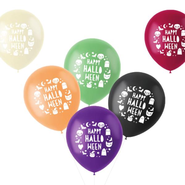 Fargerike Happy Halloween Ballonger