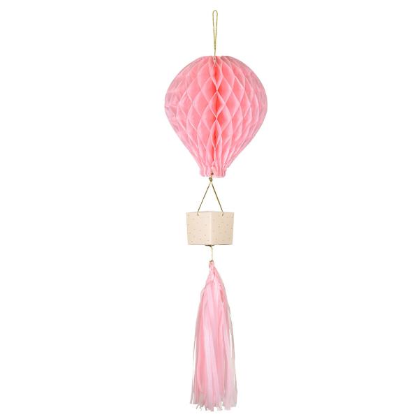 DIY Hengende Honeycomb Rosa Luftballong