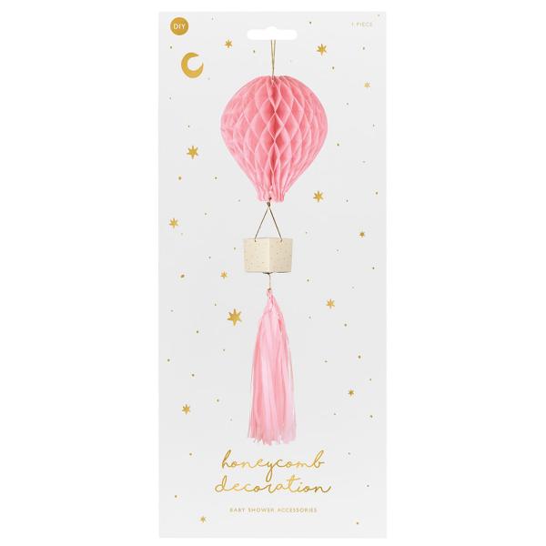 DIY Hengende Honeycomb Rosa Luftballong