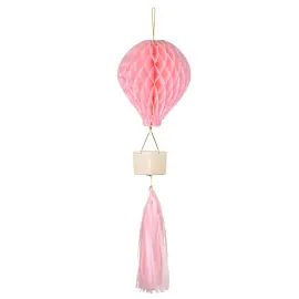DIY Hengende Honeycomb Rosa Luftballong