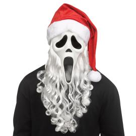 Ghostface Maske med Nisselue og Skjegg