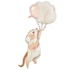 Folieballong Svevende Mus 44 x 104 cm