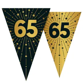 Vimpelgirlander med Stjerner og Tallet 65