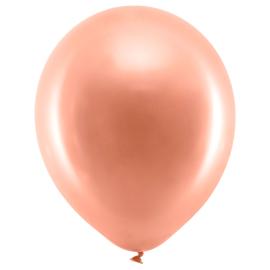 Rainbow Latexballonger Metallic Rosegull 100-pakning