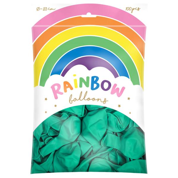 Rainbow Latexballonger Mintgrønne 100-pakning