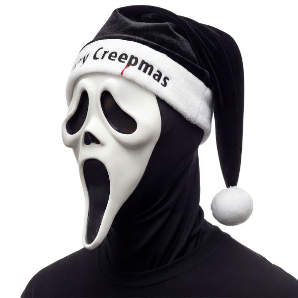 Ghostface Maske med Nisselue Svart og Hvit