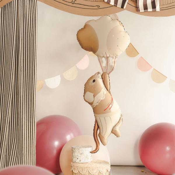 Folieballong Svevende Mus 44 x 104 cm