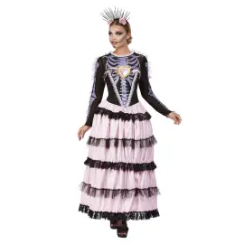 Day of the Dead Kostyme Deluxe Senorita Medium
