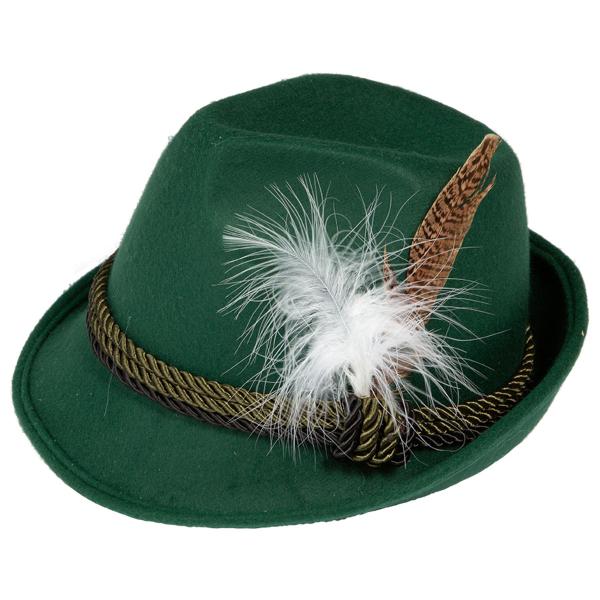 Oktoberfest Deluxe Tyrolerhatt Mørkegrønn