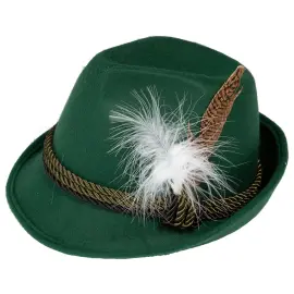 Oktoberfest Deluxe Tyrolerhatt M&oslash;rkegr&oslash;nn