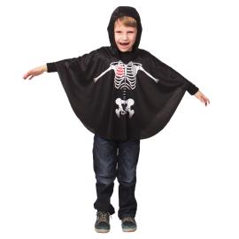 Skjelett Poncho Barn Svart 5-9 &aring;r