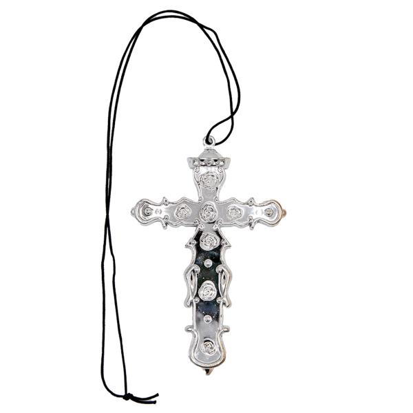 Halskjede med Sølvfarget Kors