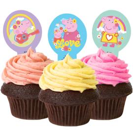 Spiselige Cupcake Dekorasjoner Peppa Gris 20-pakning