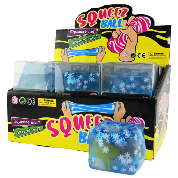 Stressball Snøflak Kube 5 cm