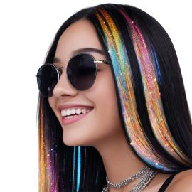 H&aring;rstriper Glitter Flerfarget